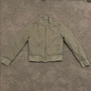lululemon athletica Khaki Quilted Bomber Jacket